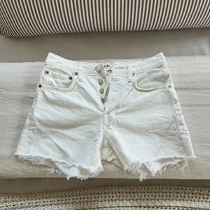 Agolde White Denim Shorts, size 24